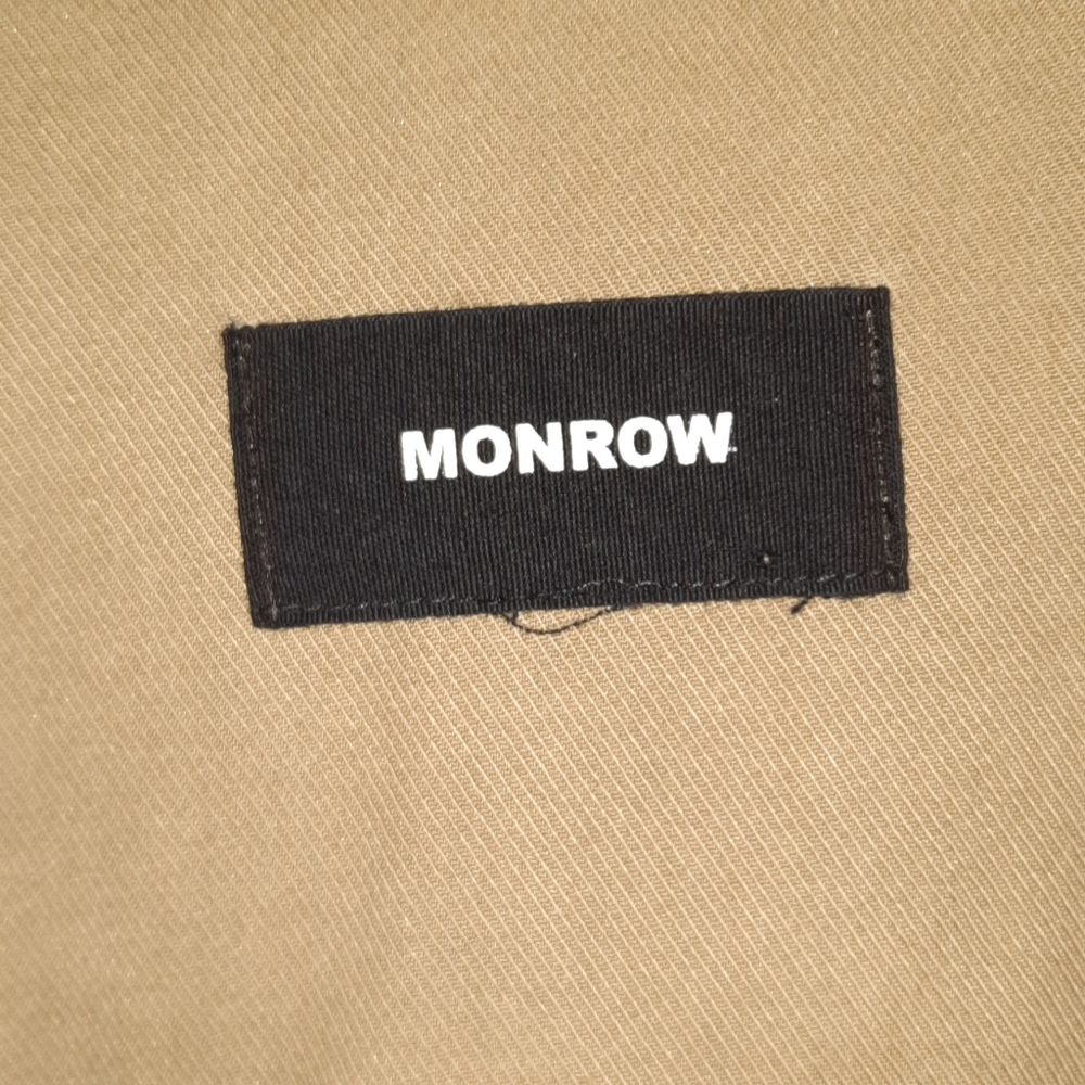 MONROW Utility Jumpsuit Revolve Olive Green Khaki Zip-Up Ankle Jogger Style M - Picture 9 of 10